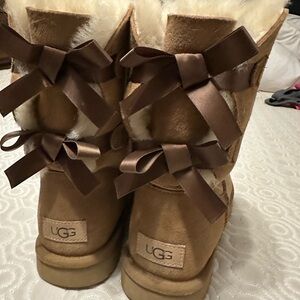 UGG Brown Winter Boots with Bows